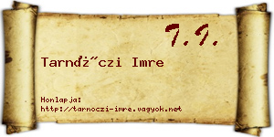 Tarnóczi Imre névjegykártya