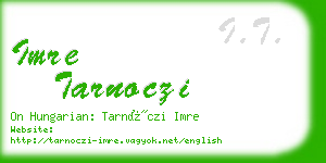 imre tarnoczi business card